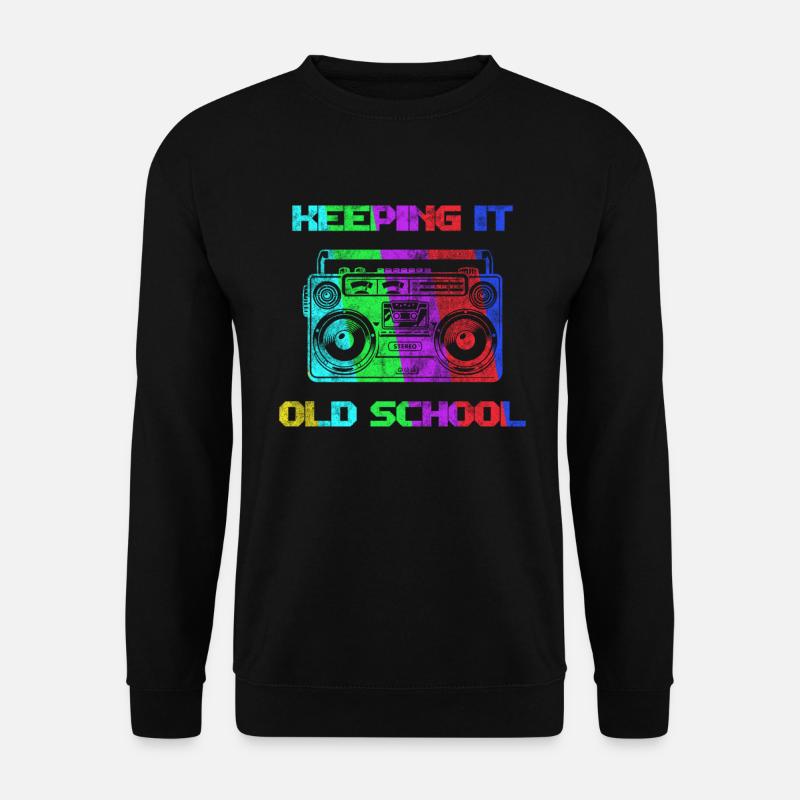 Old School - Unisex Pullover - Schwarz