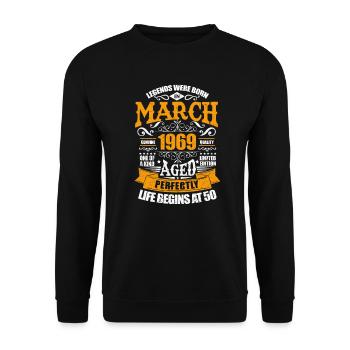 Mars 1969 - Sweat-shirt Unisexe - noir - Devant - Alina (178cm) & Michal (187cm)