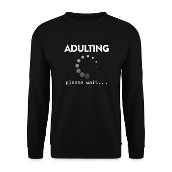 18th birthday - Unisex Sweatshirt - black - Front - Alina (178cm) & Michal (187cm)