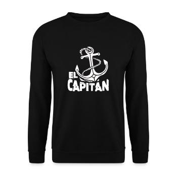 capitaine - Sweat-shirt Unisexe - noir - Devant - Alina (178cm) & Michal (187cm)