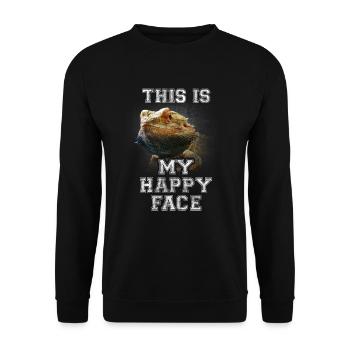 Bearded Dragon - Unisex Sweatshirt - black - Front - Alina (178cm) & Michal (187cm)