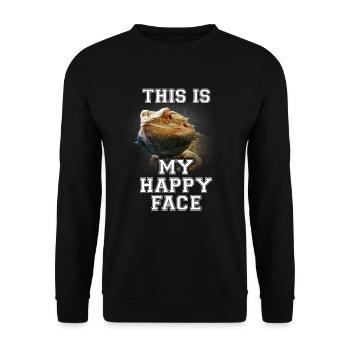 Bartagame Bartagamen Reptil Gecko Echse Geschenk - Unisex Pullover - Schwarz - Vorne - Alina (178cm) & Michal (187cm)