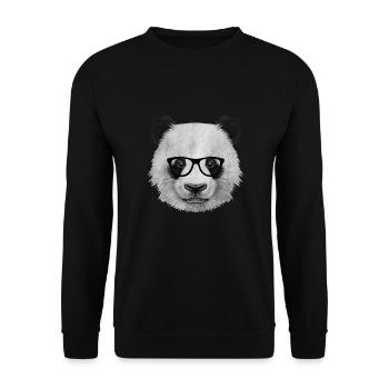 Panda - Sweat-shirt Unisexe - noir - Devant - Alina (178cm) & Michal (187cm)
