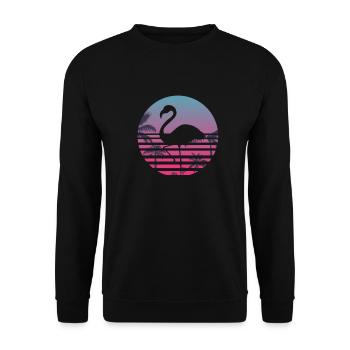 Flamingo - Sweat-shirt Unisexe - noir - Devant - Alina (178cm) & Michal (187cm)
