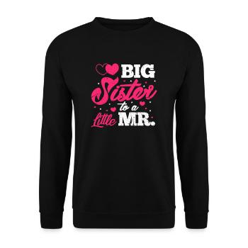 Big sister - Unisex Sweatshirt - black - Front - Alina (178cm) & Michal (187cm)