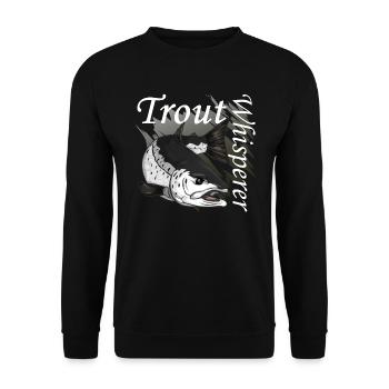 Trout Whisperer - Unisex Sweatshirt - black - Front - Alina (178cm) & Michal (187cm)