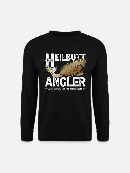 Heilbutt Angler - Unisex Pullover - Schwarz
