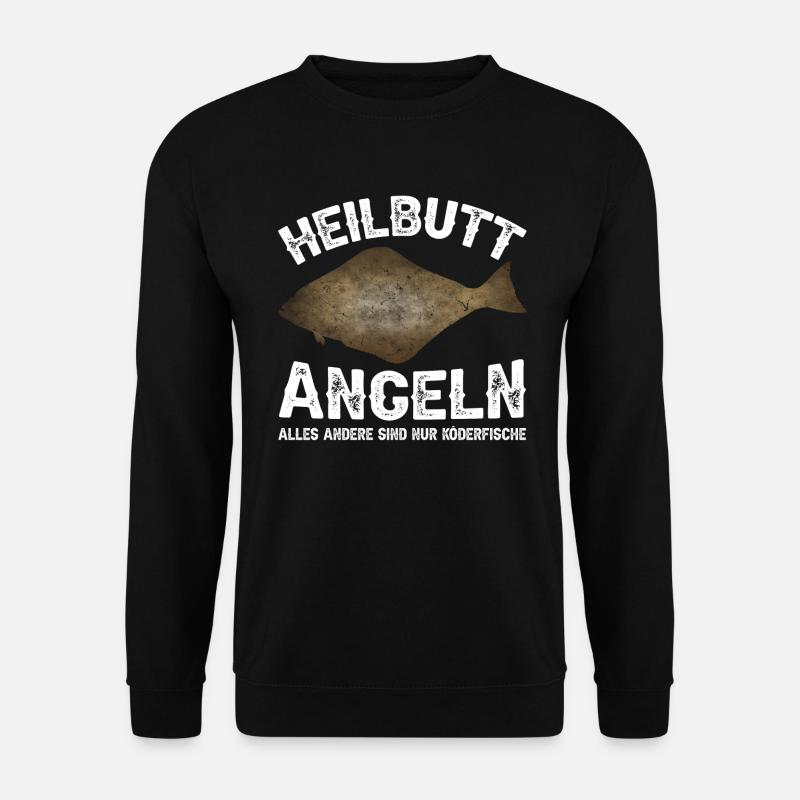 Heilbutt Angeln - Unisex Pullover - Schwarz