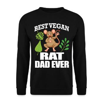 Rats Vegan | Rat Animals Pet Gift Idea - Unisex Sweatshirt - black - Front - Alina (178cm) & Michal (187cm)