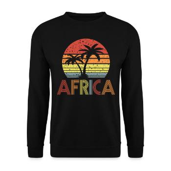 Africa - Unisex Pullover - Schwarz - Vorne - Alina (178cm) & Michal (187cm)