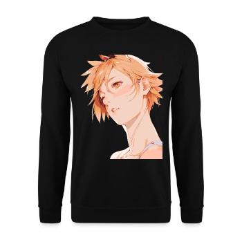 Fille Anime - Sweat-shirt Unisexe - noir - Devant - Alina (178cm) & Michal (187cm)
