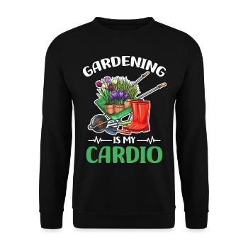 Hobbygärtner Geschenke | Zimmerpflanzen Monstera - Unisex Pullover - Schwarz - Vorne - Alina (178cm) & Michal (187cm)
