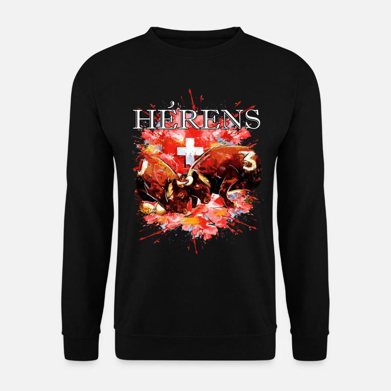 Kampfkuh, Schweizer Herenskuh - Unisex Pullover - Schwarz