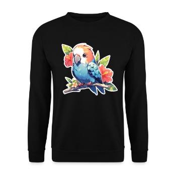 Parrot and bird keeping - Unisex Sweatshirt - black - Front - Alina (178cm) & Michal (187cm)