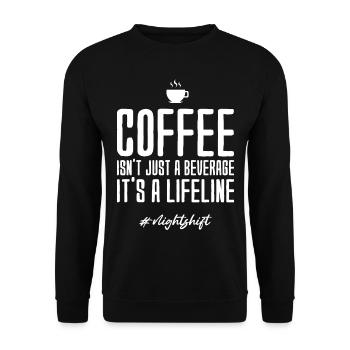 Nachtschicht - Unisex Pullover - Schwarz - Vorne - Alina (178cm) & Michal (187cm)