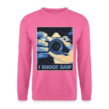 I shoot Raw - Unisex Pullover - Pink - Vorne