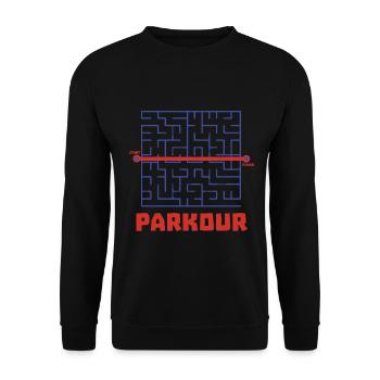 Parkour - Sweat-shirt Unisexe - noir - Devant - Alina (178cm) & Michal (187cm)
