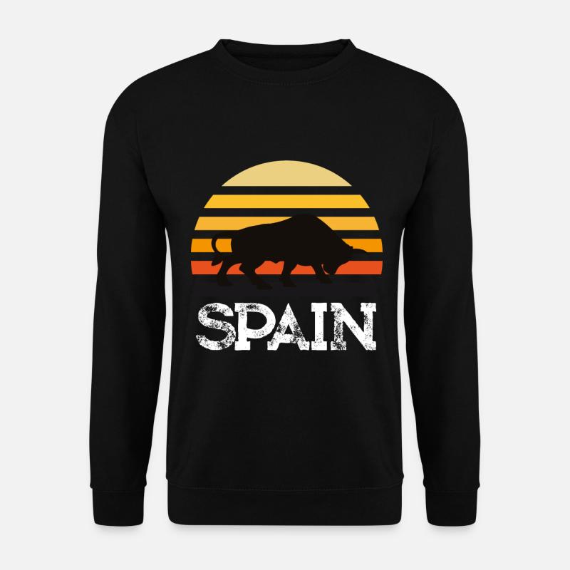 Spanien Stier Geschenk für Spanienfan - Unisex Pullover - Schwarz