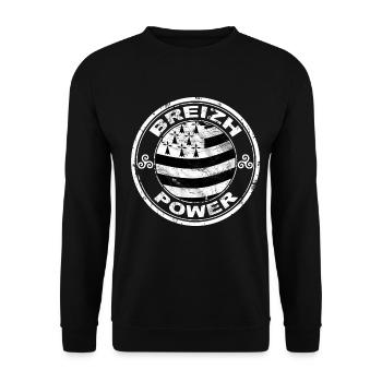 bretagne, breizh power 02 - Sweat-shirt Unisexe - noir - Devant - Alina (178cm) & Michal (187cm)