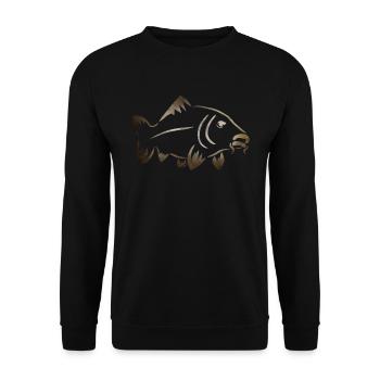 Carphunter à logo carpe - Sweat-shirt Unisexe - noir - Devant - Alina (178cm) & Michal (187cm)