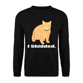 Ich habe lustigen Katzenliebhaber - Unisex Pullover - Schwarz - Vorne - Alina (178cm) & Michal (187cm)