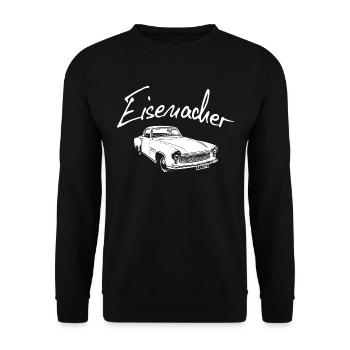 Warti Eisenacher Oldtimer Rarität (Sport Coupe) - Unisex Pullover - Schwarz - Vorne - Alina (178cm) & Michal (187cm)