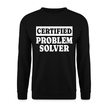 Humour Insurance Actuary Analyst - Unisex Sweatshirt - black - Front - Alina (178cm) & Michal (187cm)