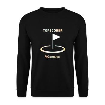 Fussballgolf Topscorer Shirt - Unisex Pullover - Schwarz - Vorne - Alina (178cm) & Michal (187cm)