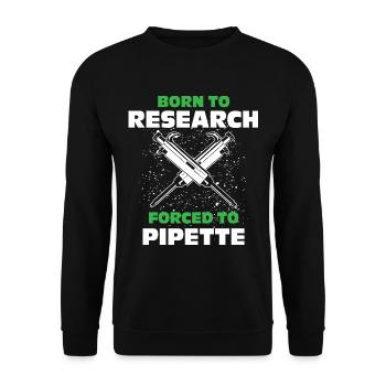 Biologie Biologe Biologin Biologielabor Labor - Unisex Pullover - Schwarz - Vorne - Alina (178cm) & Michal (187cm)