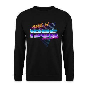 fait en 1986 • 36ème anniversaire année de naissance année de naissance rétro - Sweat-shirt Unisexe - noir - Devant - Alina (178cm) & Michal (187cm)