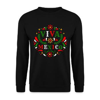 Viva Mexico Mexican independence day I Love Mexico - Unisex Sweatshirt - black - Front - Alina (178cm) & Michal (187cm)