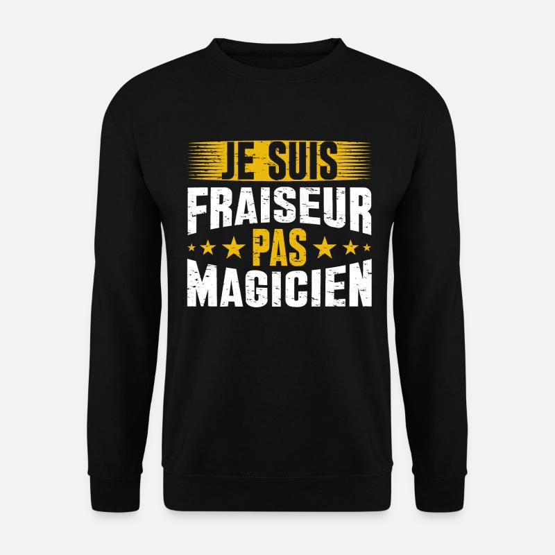 Ich bin Müller, kein Zauberer - Unisex Pullover - Schwarz