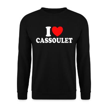 Humor Ich liebe die Cassoulet-Küche - Unisex Pullover - Schwarz - Vorne - Alina (178cm) & Michal (187cm)