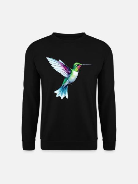 Adore Colibris Coloré Aquarelle Colibri - Sweat-shirt Unisexe - noir