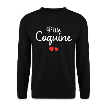 Petite Coquine Humour Surnom Affectueux Femme - Sweat-shirt Unisexe - noir - Devant - Alina (178cm) & Michal (187cm)