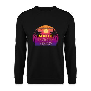 Malle Party Crew - Unisex Pullover - Schwarz - Vorne - Alina (178cm) & Michal (187cm)