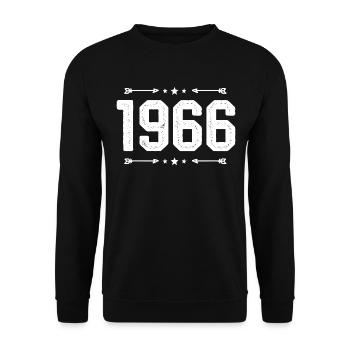 vintage 1966 vintage 59th birthday 1966. - Unisex Sweatshirt - black - Front - Alina (178cm) & Michal (187cm)