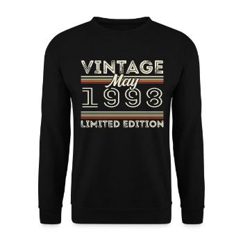 May 1998 Birthday 1998, Legendary since May 1998 - Unisex Sweatshirt - black - Front - Alina (178cm) & Michal (187cm)