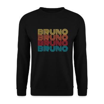 Bruno - Unisex Pullover - Schwarz - Vorne - Alina (178cm) & Michal (187cm)
