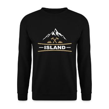 Iceland vacation - Unisex Sweatshirt - black - Front - Alina (178cm) & Michal (187cm)