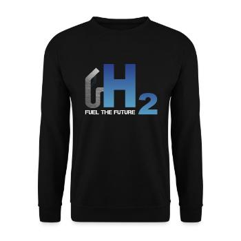 Hydrogen - refueling the future - Unisex Sweatshirt - black - Front - Alina (178cm) & Michal (187cm)