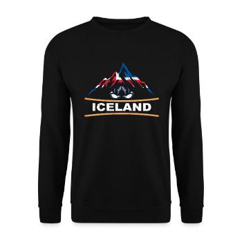 Vintage Island - Papageitaucher - Unisex Pullover - Schwarz - Vorne - Alina (178cm) & Michal (187cm)