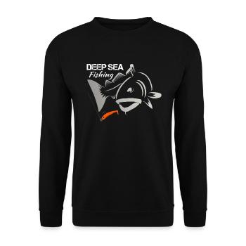 Pêche à la morue - pêche en mer - Sweat-shirt Unisexe - noir - Devant - Alina (178cm) & Michal (187cm)