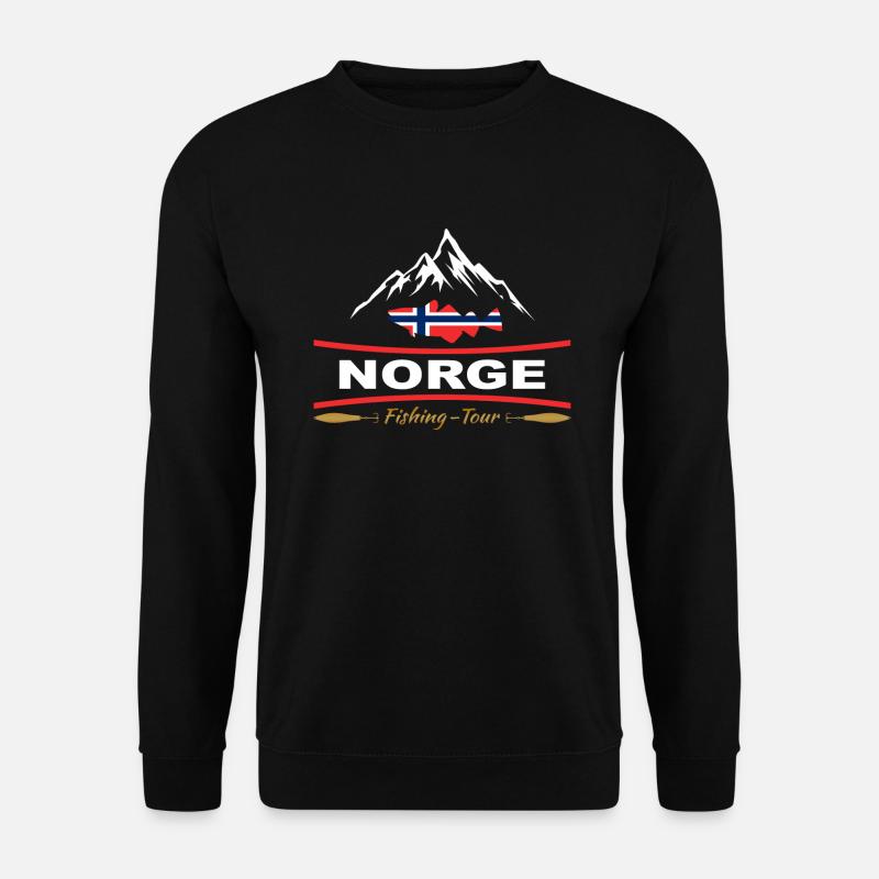 Norwegen Angeltour - Unisex Pullover - Schwarz
