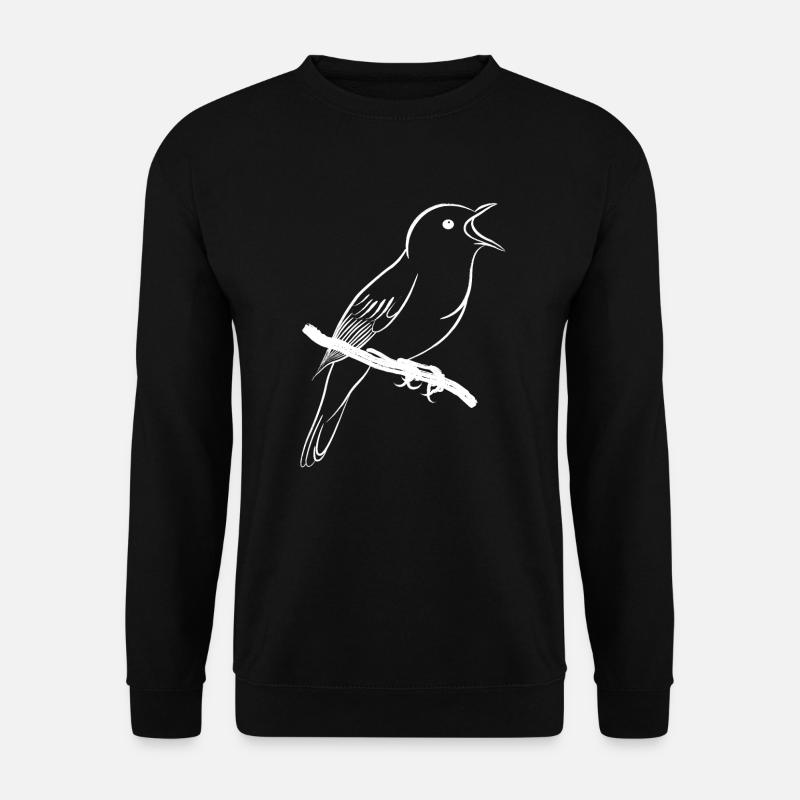 singing nightingale / singing bird - Unisex Sweatshirt - black