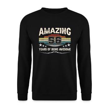 Retro Vintage 56 anni di essere fantastico - Felpa unisex - nero - Fronte - Alina (178cm) & Michal (187cm)