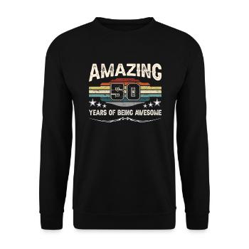 Rétro Vintage 50 ans d’être génial - Sweat-shirt Unisexe - noir - Devant - Alina (178cm) & Michal (187cm)