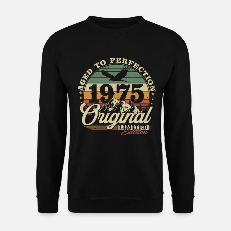 Original 1975 Jahrgang Vintage Geburtstag Retro - Unisex Pullover - Schwarz