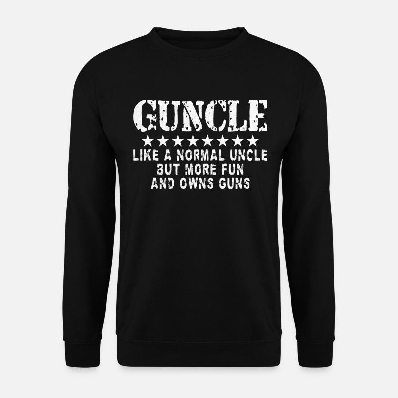 Humor Uncle Passionate Guns - Unisex Sweatshirt - black