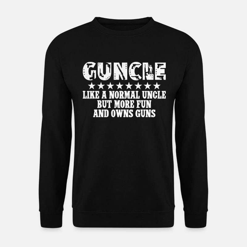 Humor Uncle Passionate Guns - Unisex Sweatshirt - black